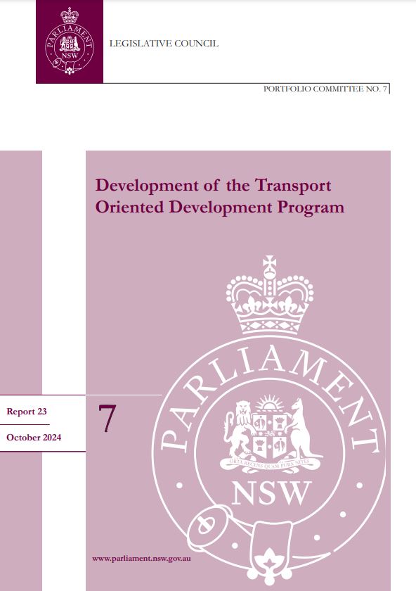 Read FOKE's evidence in the Transport Orientated Development Program FINAL REPORT